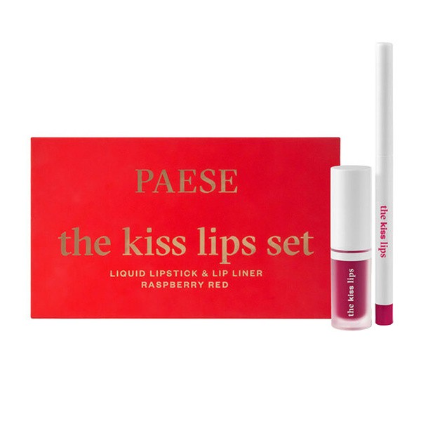Paese, The Kiss Lips, zestaw pomadka i konturówka, 05 Raspberry Red