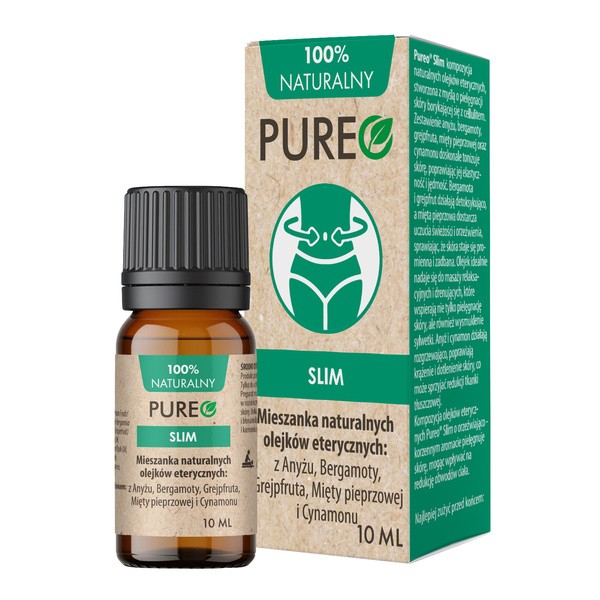 Pureo Slim, mieszanka naturalnych olejków eterycznych, 10 ml