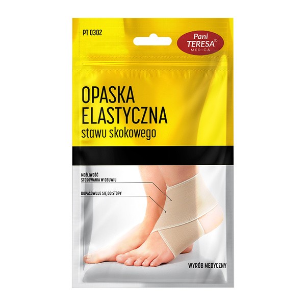 Pani Teresa, opaska elastyczna stawu skokowego, rozmiar XL (z taśmą), 1 szt.