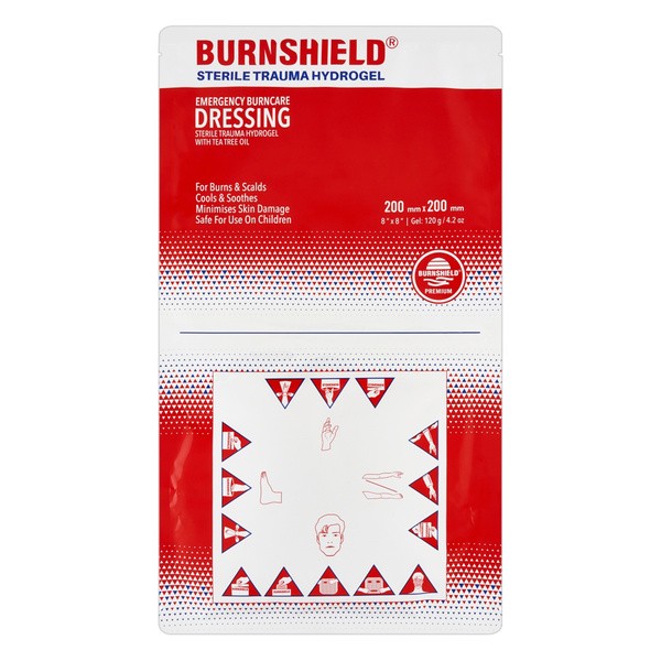 Burnshield, opatrunek hydrożelowy na oparzenia, 20 cm x 20 cm, 1 szt.