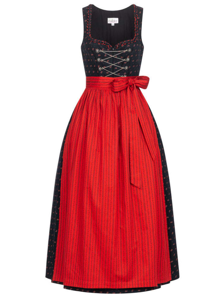 Nübler Dirndl lang Thea in Schwarz günstig kaufen