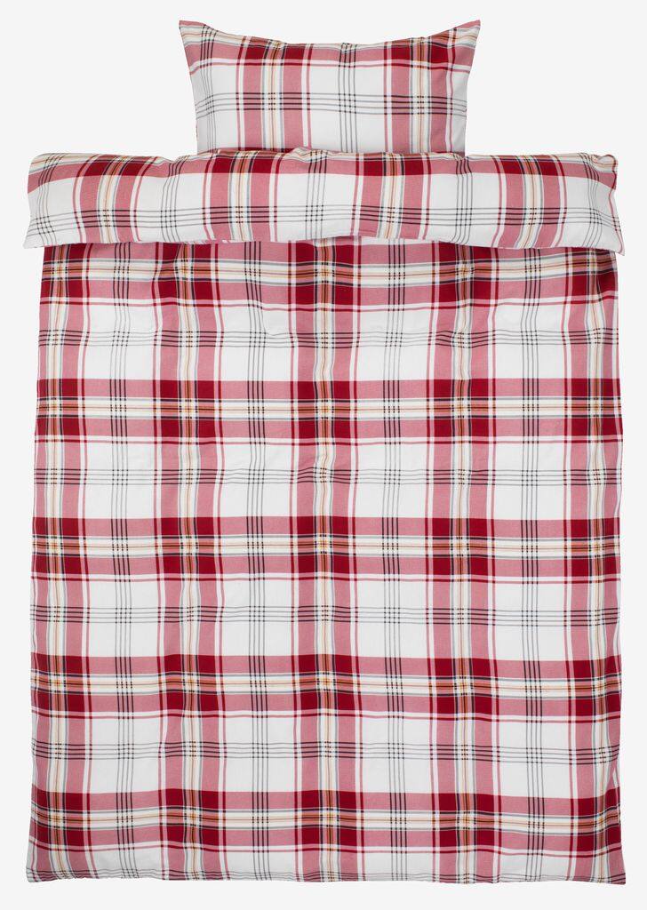 TENNA plus TENNA flannel sengetøj 140x200 rød/hvid