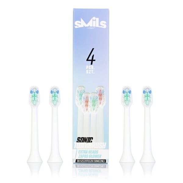 Vitammy, Końcówki do szczoteczki sonicznej Smils light mix, 4 szt.