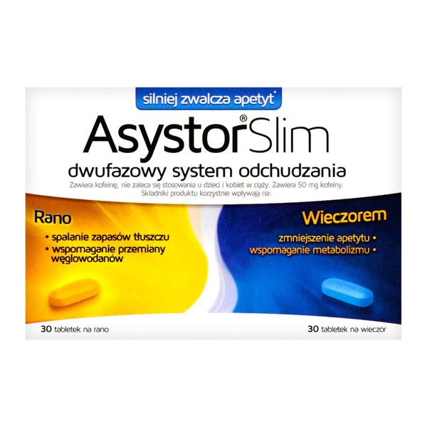Asystor Slim, tabletki, 60 szt. (30 szt. na rano + 30 szt. na wieczór)