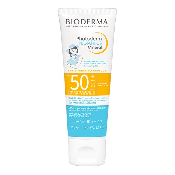 Bioderma Photoderm Pediatrics Mineral SPF 50+, fluid mineralny do skóry wrażliwej i alergicznej dla dzieci, 50 g
