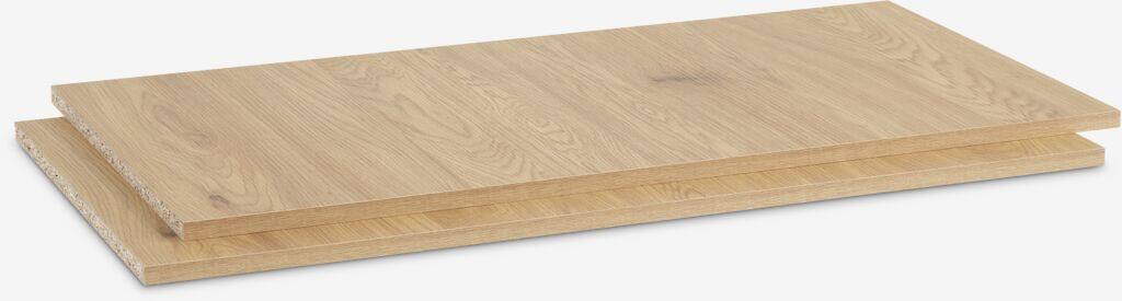 RABERG hylder til RABERG 200 garderobe, 2 stk./pakke, varm egetræsfarve