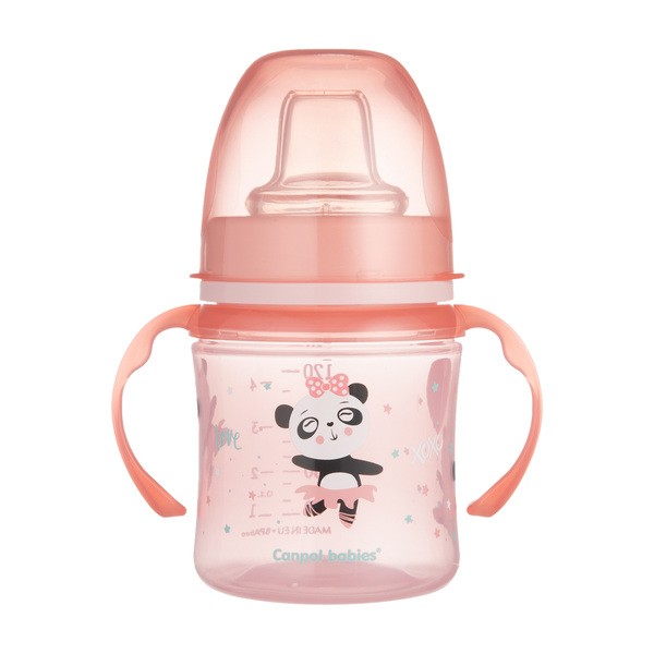 Canpol Easy Start, kubek treningowy, Exotic Animals, różowy, 120 ml