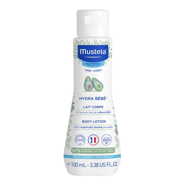 Mustela Hydra Bebe, mleczko do ciała z organicznym awokado, 100 ml