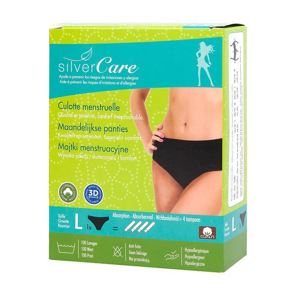 Silver Care, majtki menstruacyjne, rozmiar L, 102-110 cm, 1 szt.
