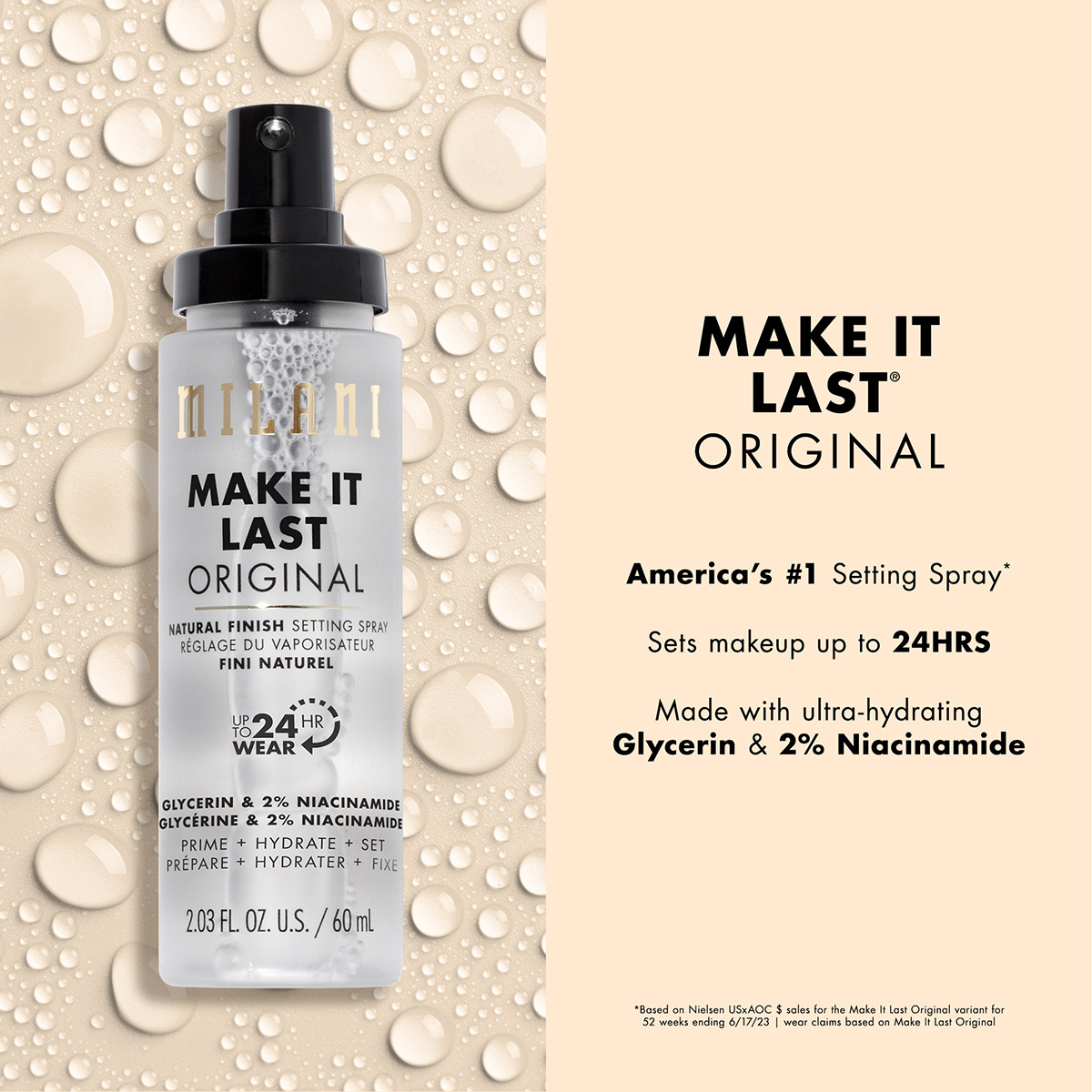 Milani Make It Dewy Setting Spray Hydrate   Illuminate   Set
