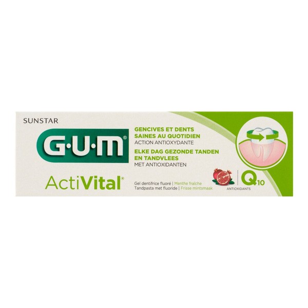 Gum ActiVital, pasta do do codziennej pielęgnacji zębów z koenzymem Q10 i antyoksydantami, 75 ml
