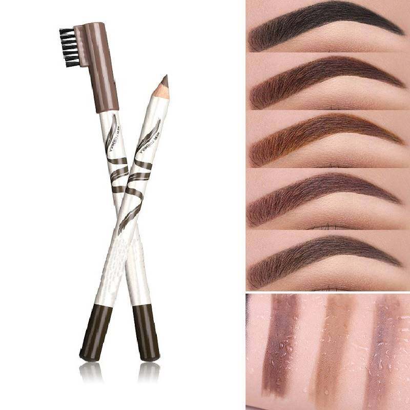 Matita per sopracciglia Menow, pennarello per sopracciglia impermeabile, tatuaggio per sopracciglia, 5 colori, intensificatore, tinta, penna a lunga durata