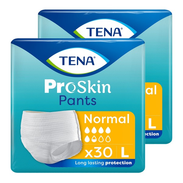 Zestaw 2 x Tena Pants ProSkin Normal, majtki chłonne, rozmiar L, 30 szt.
