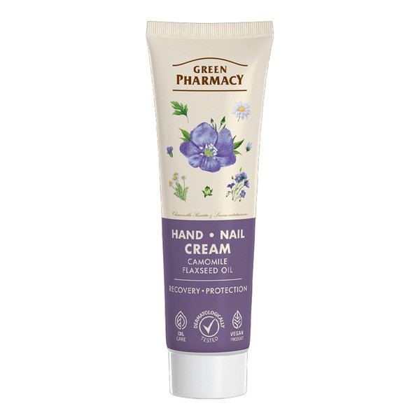 Green Pharmacy, rumianek i olej lniany, krem do rąk, 100 ml