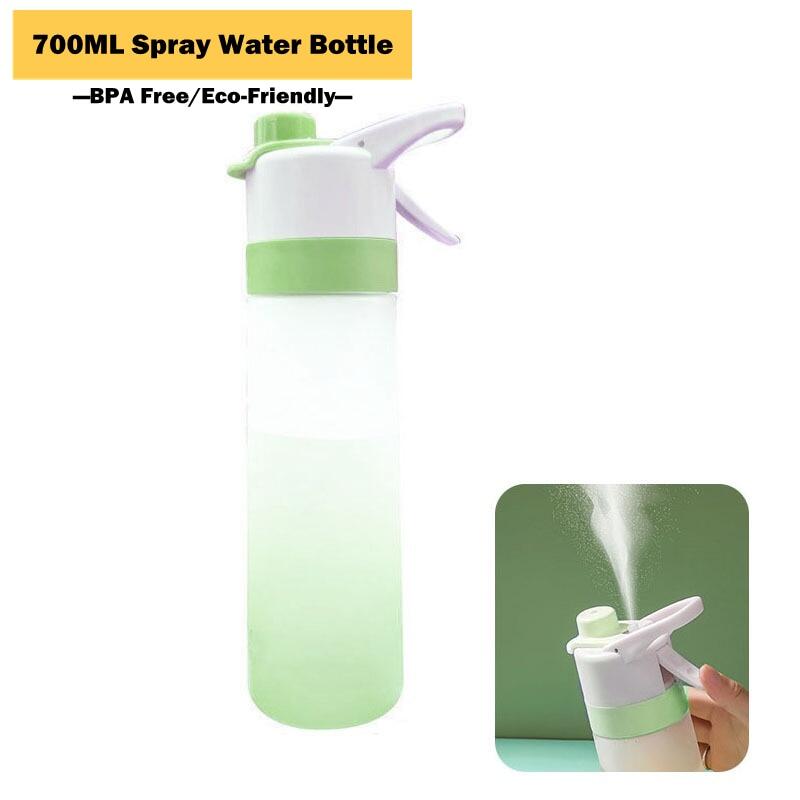 Butelka na wodę z rozpylaczem o pojemności 700 ml, butelki o dużej pojemności, plastikowy matowy kubek na wodę, butelki sportowe bez BPA, przyjazne dla środowiska