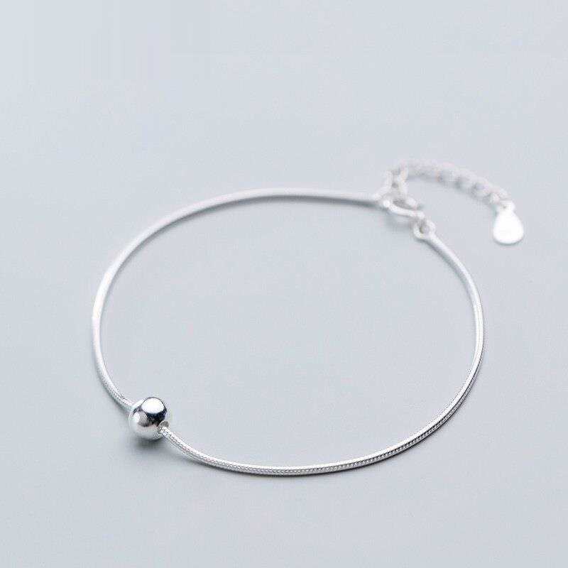 bransoletki dla kobiet srebro 925 Sterling na reke luksusowe koraliki grzywny srebro 925 bizuteria bransoletka kobieta waz lancucha