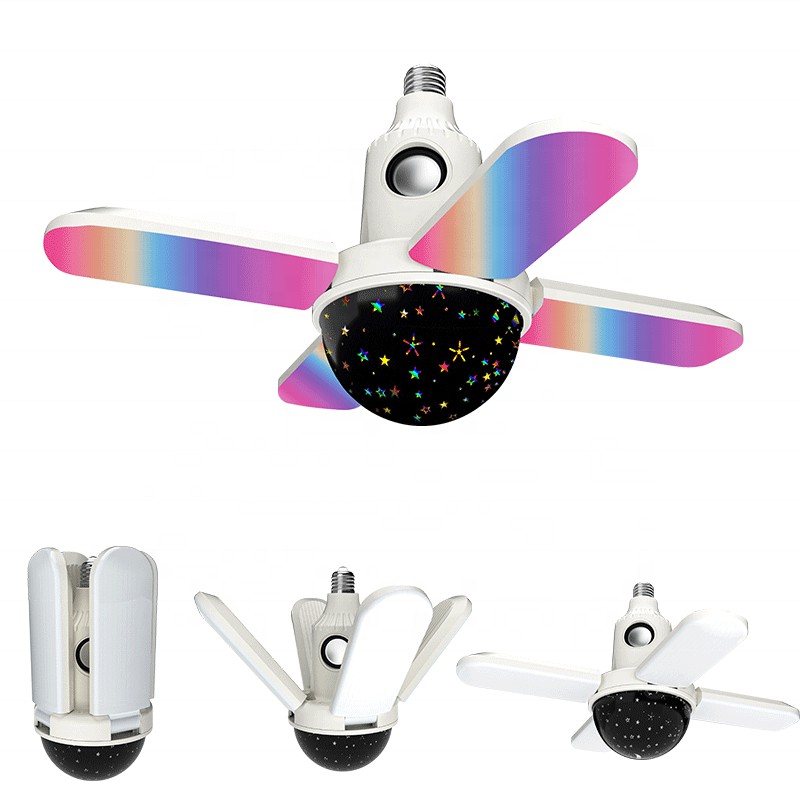 50W E27 RGBW Starry Night Light Projector with Remote Control LED Music Bulb Bombillo for Holiday,Dancing Bar,Coffee Shop