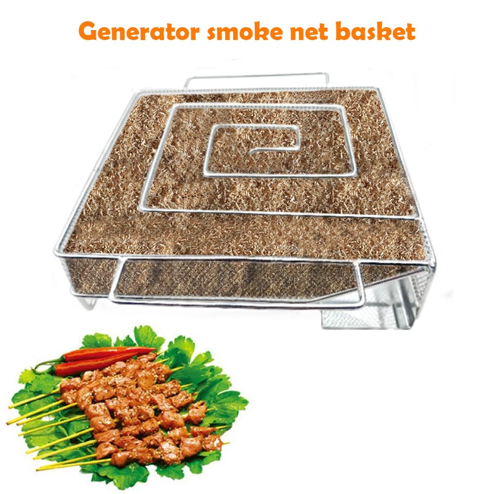 Generator zimnego dymu, stalowy grill, narzędzie do gotowania, akcesoria do grilla, łosoś, boczek, wędzarnia zrębków, przybory kuchenne