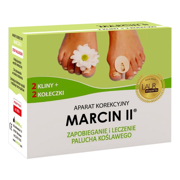Marcin II, aparat korekcyjny na palce stopy, na dzień