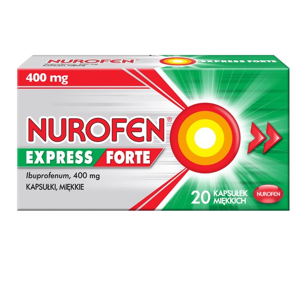 Nurofen Express Forte, 400 mg, kapsułki miękkie, 20 szt.