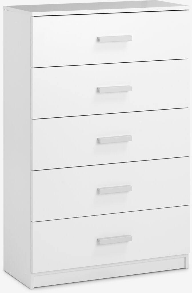 TAPDRUP TAPDRUP kommode, 5 skuffer, bred, hvid