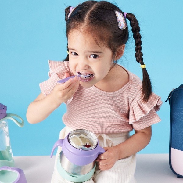 B.box, Termos obiadowy na zupę i obiad dla dzieci, Lilac Pop, 335 ml