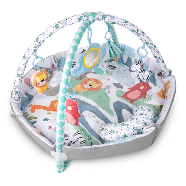 Canpol Babies, edukacyjna mata do zabawy, kojec dla dzieci 0 m+ SAFARI, 1 szt.