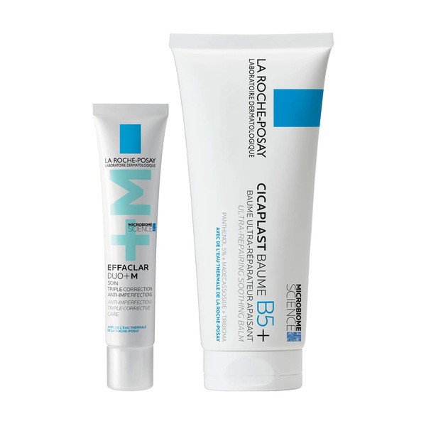 Zestaw La Roche-Posay, Effaclar Duo+ M, krem o potrójnym działaniu przeciw niedoskonałościom, 40 ml + Cicaplast Baume B5+, balsam kojący do twarzy i ciała, 100 ml