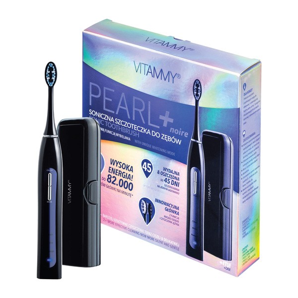 Vitammy, szczoteczka soniczna Pearl+ z etui, kolor czarny, 1 szt.