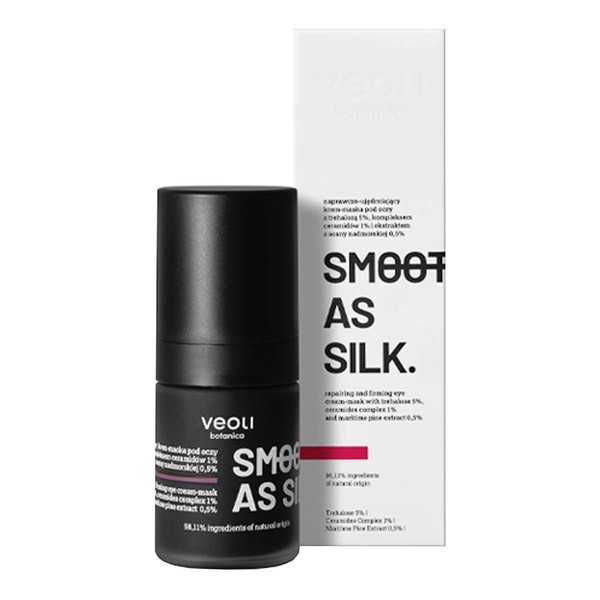 Veoli Botanica Smooth As Silk, naprawczo-ujędrniający krem-maska pod oczy, 15 ml