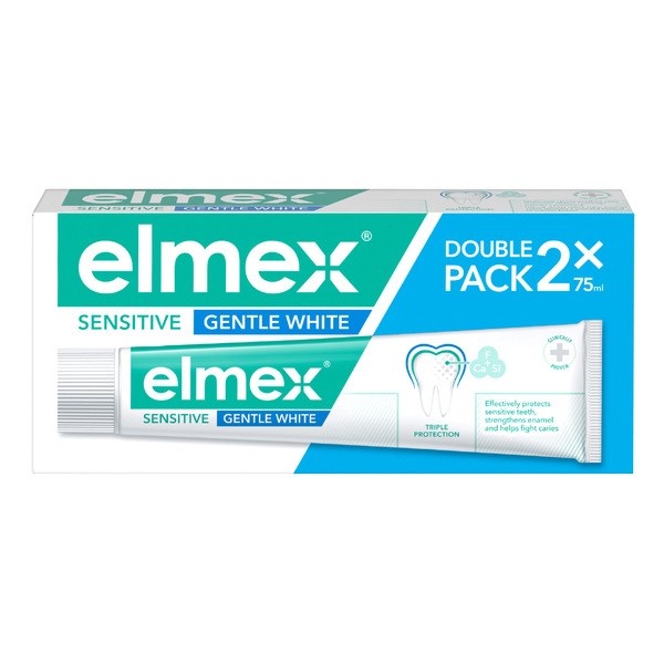 Elmex Sensitive Gentle White, pasta do zębów, 75 ml x 2