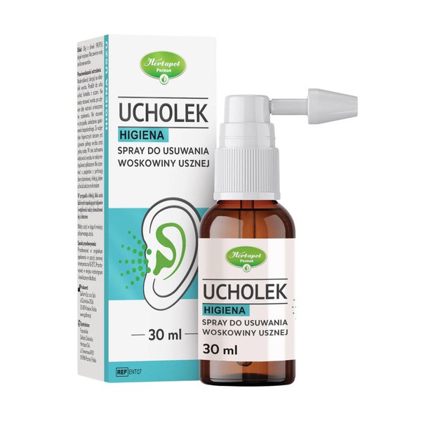 Ucholek Higiena, spray do usuwania woskowiny usznej, 30 ml