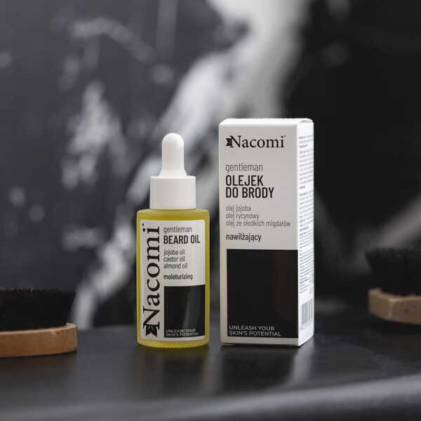 Nacomi Gentleman, nawilżający olejek do brody i zarostu, 40 ml
