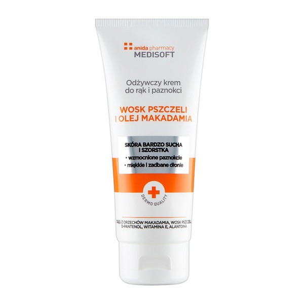 Anida, krem do rąk i paznokci z woskiem pszczczelim i olejem macadamia, 100ml