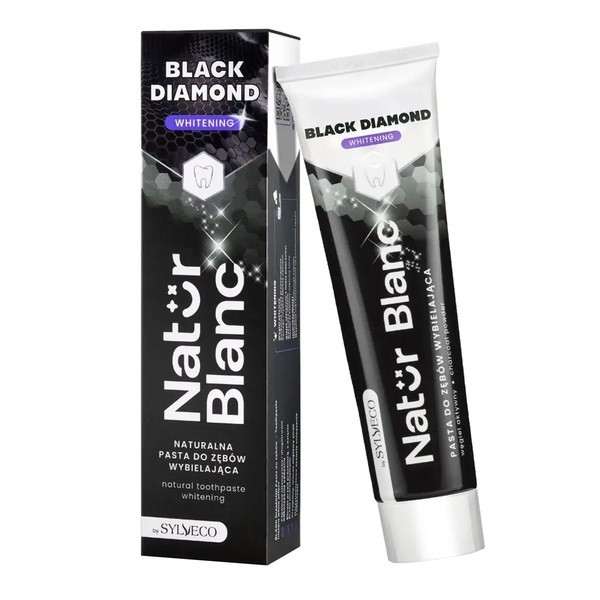Sylveco Natur Blanc Black Diamond, wybielająca pasta do zębów, 100 ml