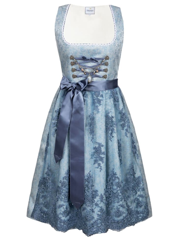 Edelnice Midi Dirndl 2-teilig Cloé in hellblau günstig kaufen