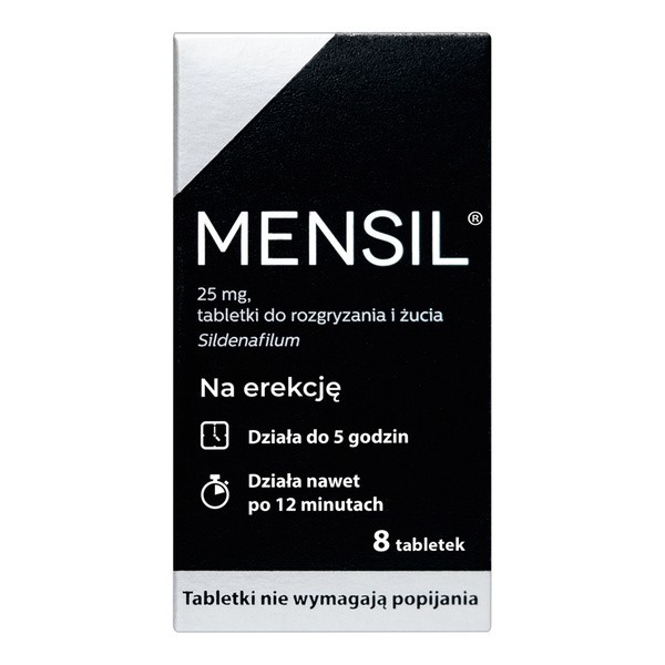 Mensil, 25  mg, tabletki do rozgryzania, żucia, 8 szt.
