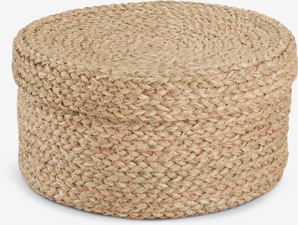 FRITLEV FRITLEV æske Ø30xH15cm med låg, naturlig farve