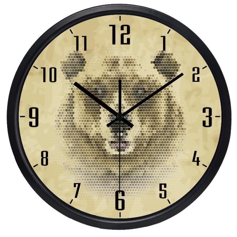 Wandklok met dierenkop (beer) voor de woonkamer of badkamer.