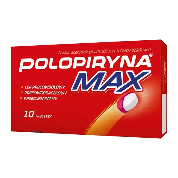 Polopiryna Max, 500 mg, tabletki dojelitowe, 10 szt.