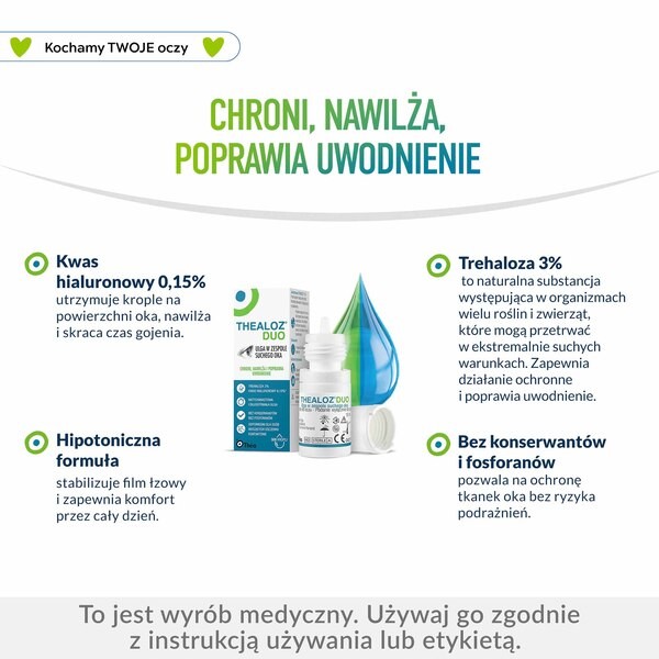 Thealoz Duo, krople do oczu, 10 ml