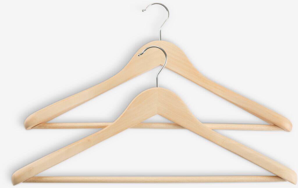 SIGFRID bøjler L45cm til T-shirt/jakke 2 stk/træpakke