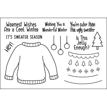 crazysweater2stamp Clear Stamp Set