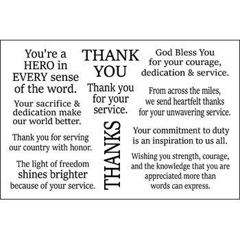 Military Thanks Clear Stamp Set
