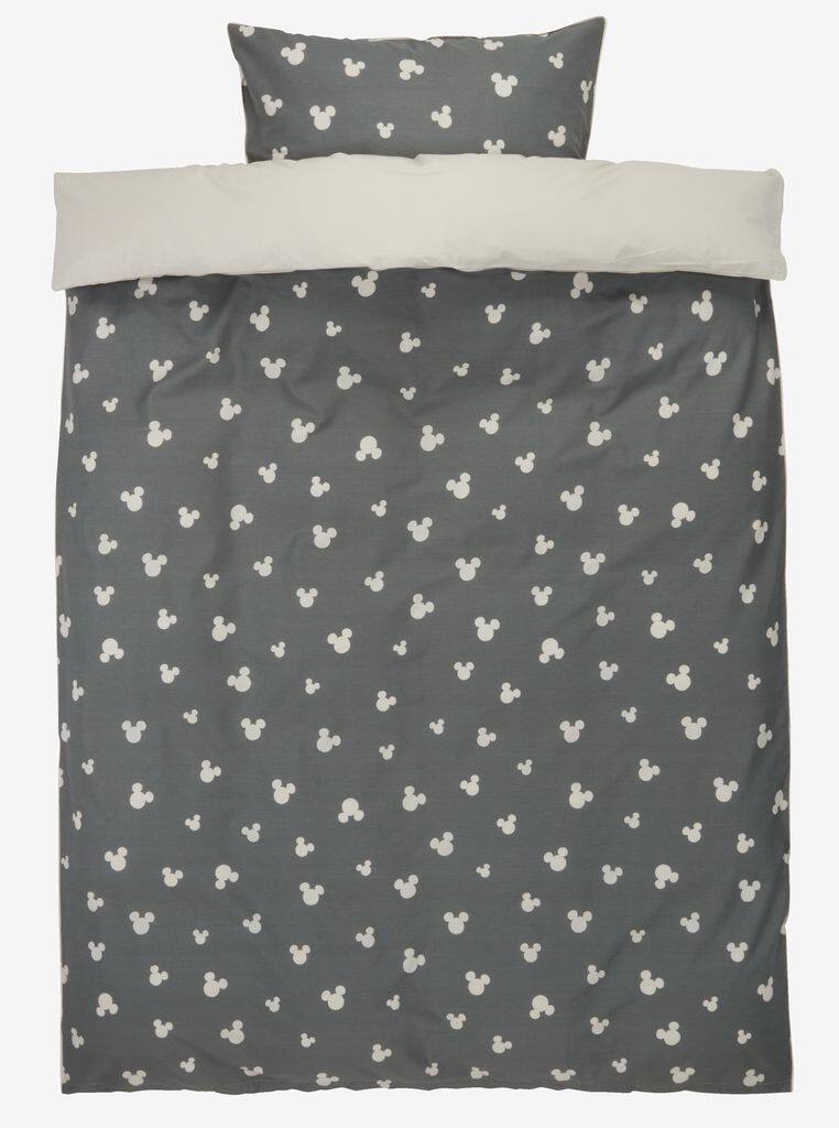 MICKEY MOUSE sengetøjssæt 140x200 grå