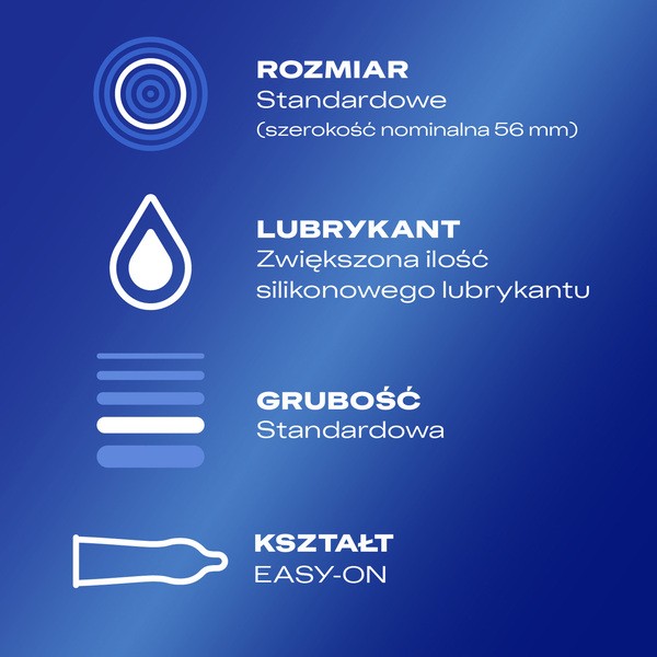 Durex Classic, prezerwatywy ze środkiem nawilżającym, 12 szt.