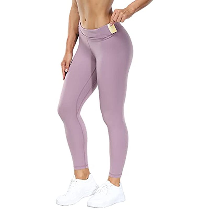 Love is Lovely högmidjade byxor för kvinnor med fickor Pilates Capri träningsleggings för löpning: Sport och utomhus