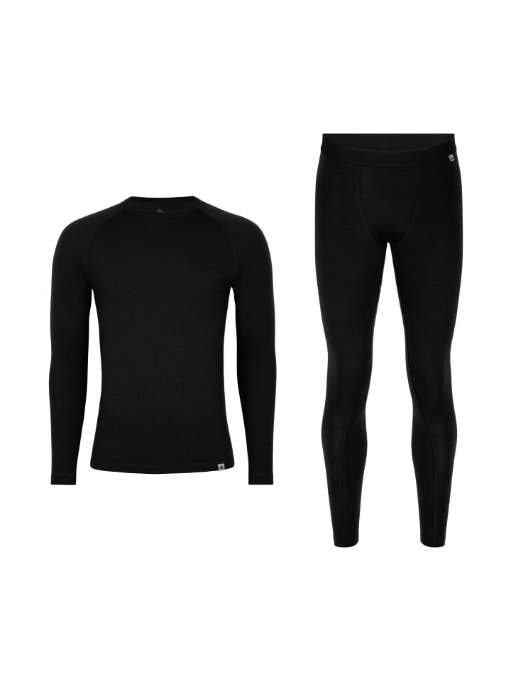 DANISH ENDURANCE Baselayer-Set Merino Baselayer in schwarz günstig kaufen