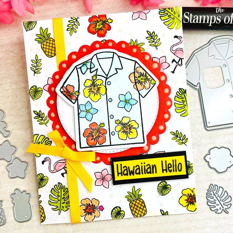 Tropical Vibes Patterns Clear Stamp Set