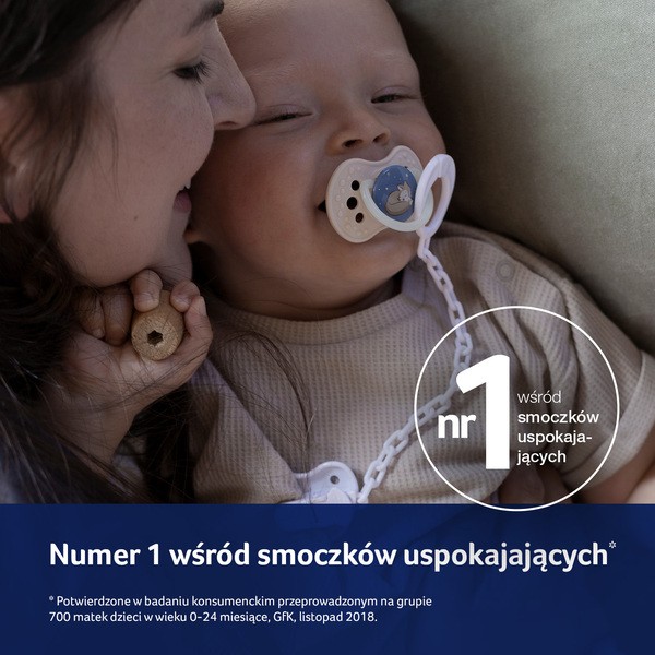 Canpol Lovi, smoczek silikonowy dynamiczny, Night&Day Girl, 0-6m, 2 szt.